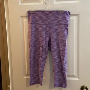Aerie cropped purple Heather leggings